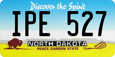 ND license plate IPE527