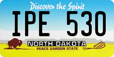 ND license plate IPE530