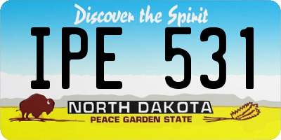 ND license plate IPE531