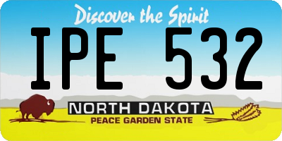 ND license plate IPE532