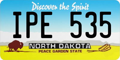 ND license plate IPE535