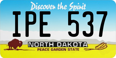ND license plate IPE537