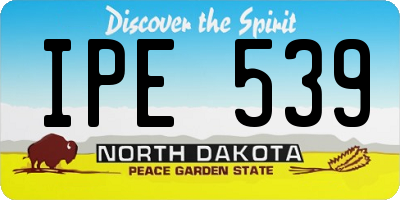 ND license plate IPE539