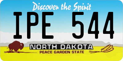 ND license plate IPE544