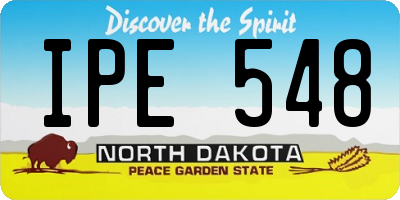 ND license plate IPE548
