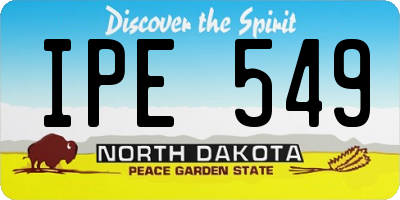 ND license plate IPE549