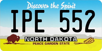 ND license plate IPE552