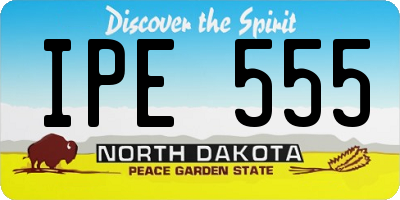ND license plate IPE555
