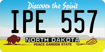 ND license plate IPE557