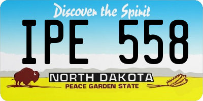 ND license plate IPE558