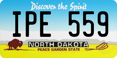 ND license plate IPE559