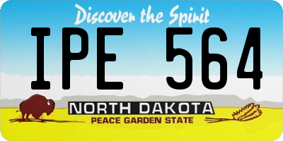 ND license plate IPE564