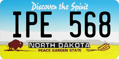 ND license plate IPE568