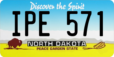 ND license plate IPE571