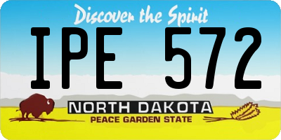 ND license plate IPE572