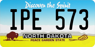 ND license plate IPE573