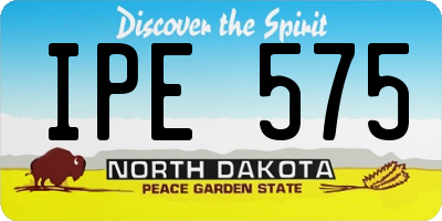 ND license plate IPE575