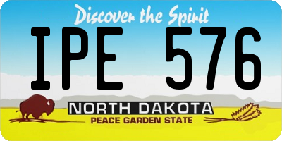 ND license plate IPE576