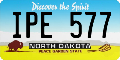 ND license plate IPE577