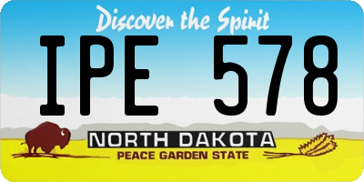 ND license plate IPE578