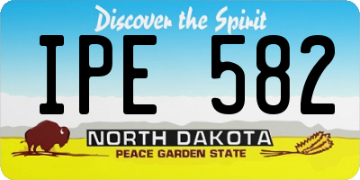 ND license plate IPE582