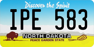 ND license plate IPE583