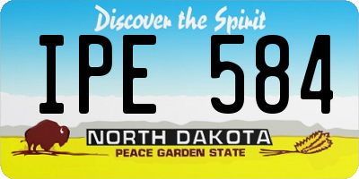 ND license plate IPE584