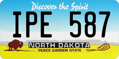 ND license plate IPE587