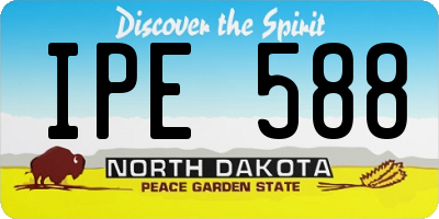 ND license plate IPE588