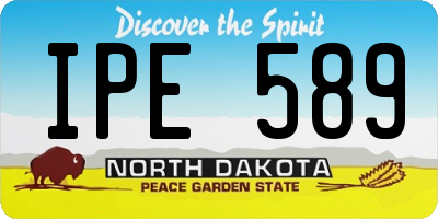 ND license plate IPE589
