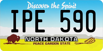 ND license plate IPE590