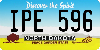ND license plate IPE596