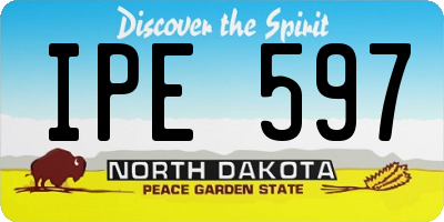 ND license plate IPE597