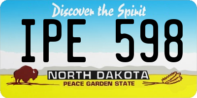 ND license plate IPE598