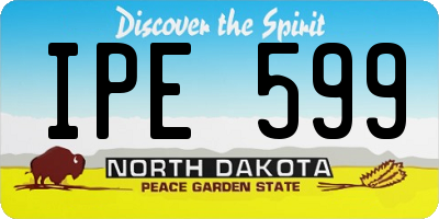 ND license plate IPE599