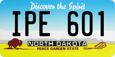 ND license plate IPE601