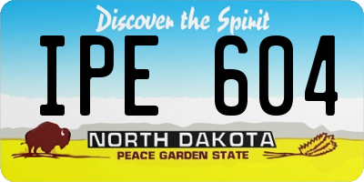 ND license plate IPE604