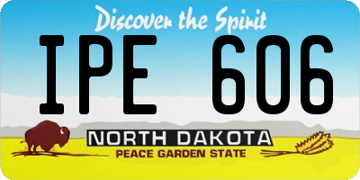 ND license plate IPE606