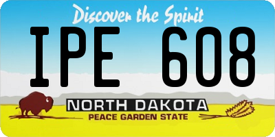 ND license plate IPE608