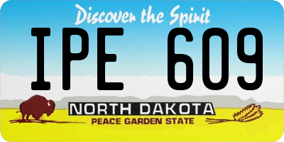 ND license plate IPE609