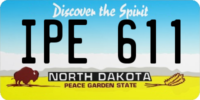 ND license plate IPE611