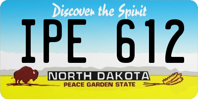 ND license plate IPE612