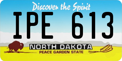 ND license plate IPE613