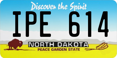 ND license plate IPE614