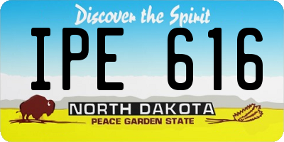 ND license plate IPE616