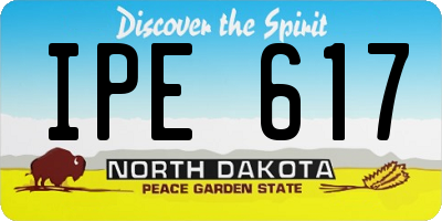 ND license plate IPE617