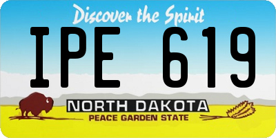 ND license plate IPE619