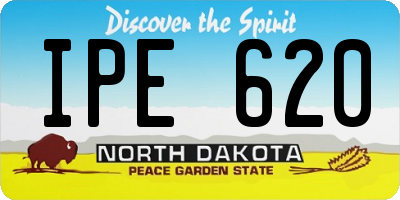ND license plate IPE620