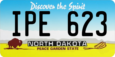 ND license plate IPE623