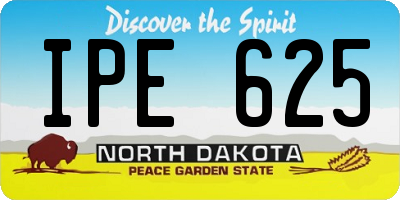 ND license plate IPE625